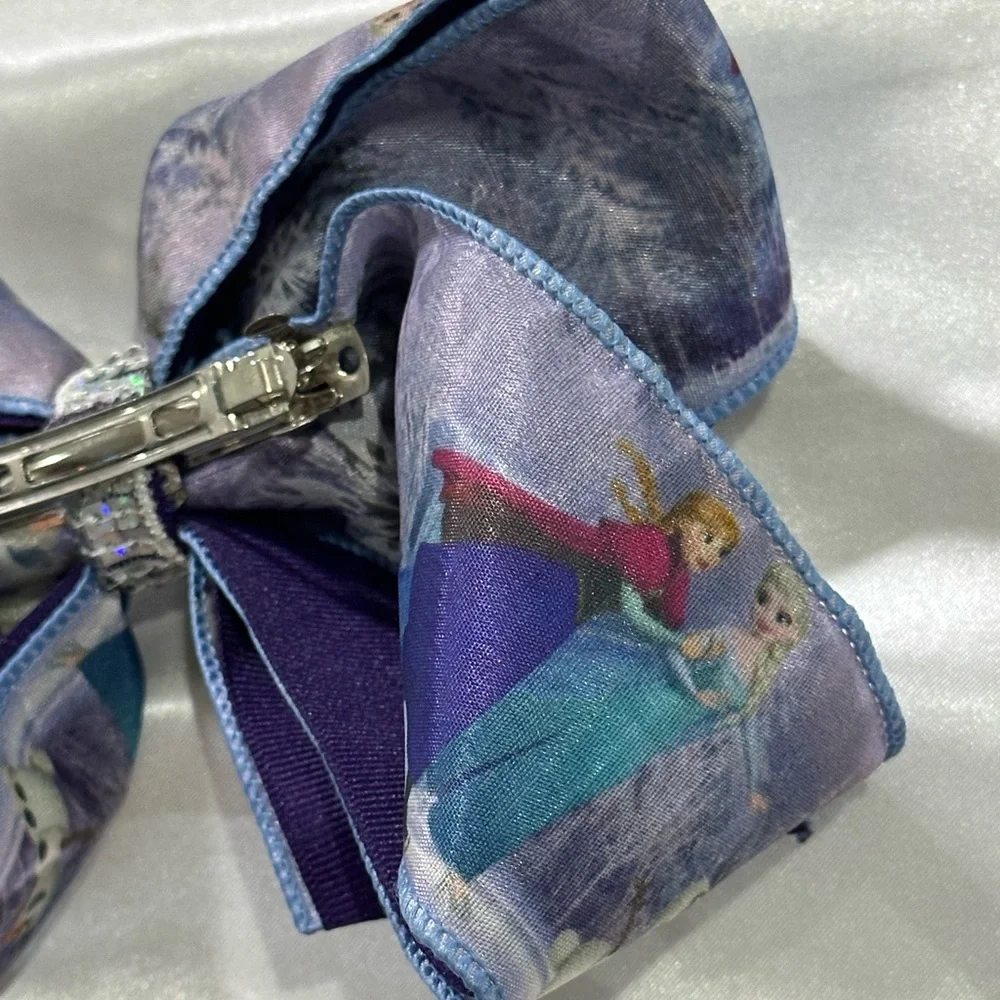Disney “Frozen” theme Hair Bow w/ sequin center - bundle 2+ for shipping savings